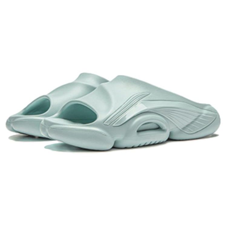 Li Ning Badfive Klapki Wygodne Wszechstronne Gruba Podeszwa Podwyższające Antypoślizgowe Odporne na Ścieranie Klapki Męskie Sandały Jasnozielone ABTU001-4