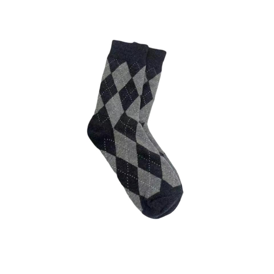 Mid Calf Socks Argyle Pattern Soft Fabric Comfortable Fit Durable Material Suitable for Daily Wear and Various Activities