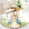 The Tale of Peter Rabbit Round Area Rug,Carpet Rug for Living Room Bedroom Sofa Playroom Decor,Non-slip Floor Mat
