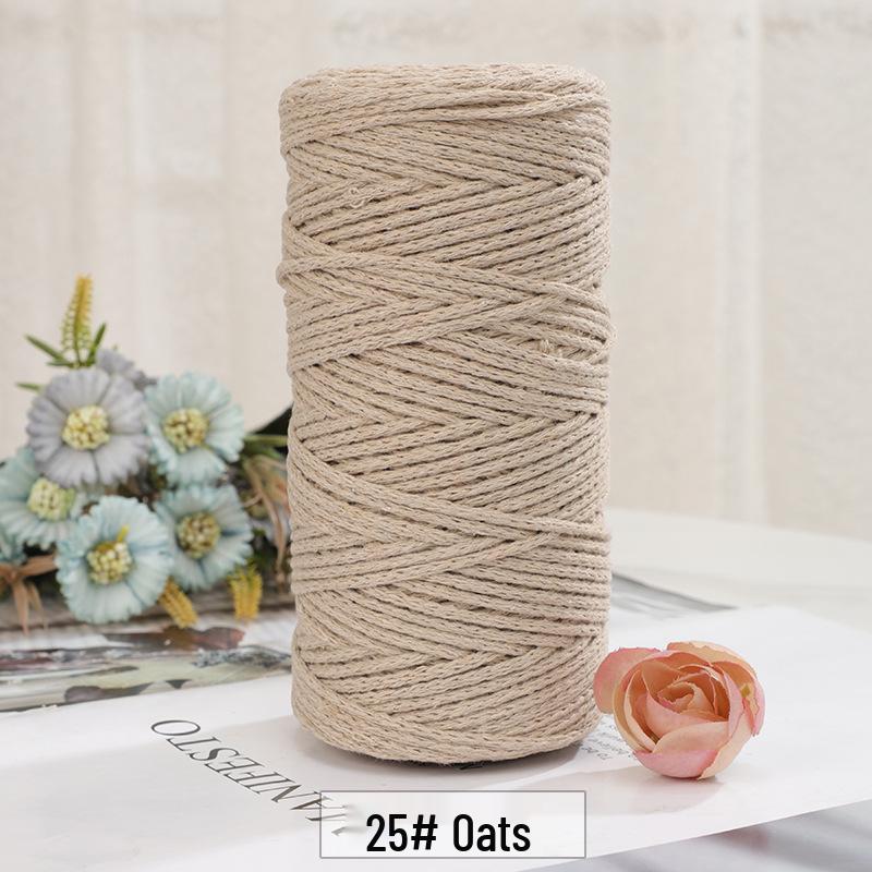 2mm Round Strand Hollow Yarn for European Style Crochet Bags, DIY Projects & Hand Knitting - Multi-Color Options