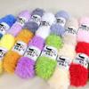 Schneefuchs Flauschiges Garn: Langhaariges Nerz-Korallenfleece zum DIY-Stricken von Babyhüten und Schals