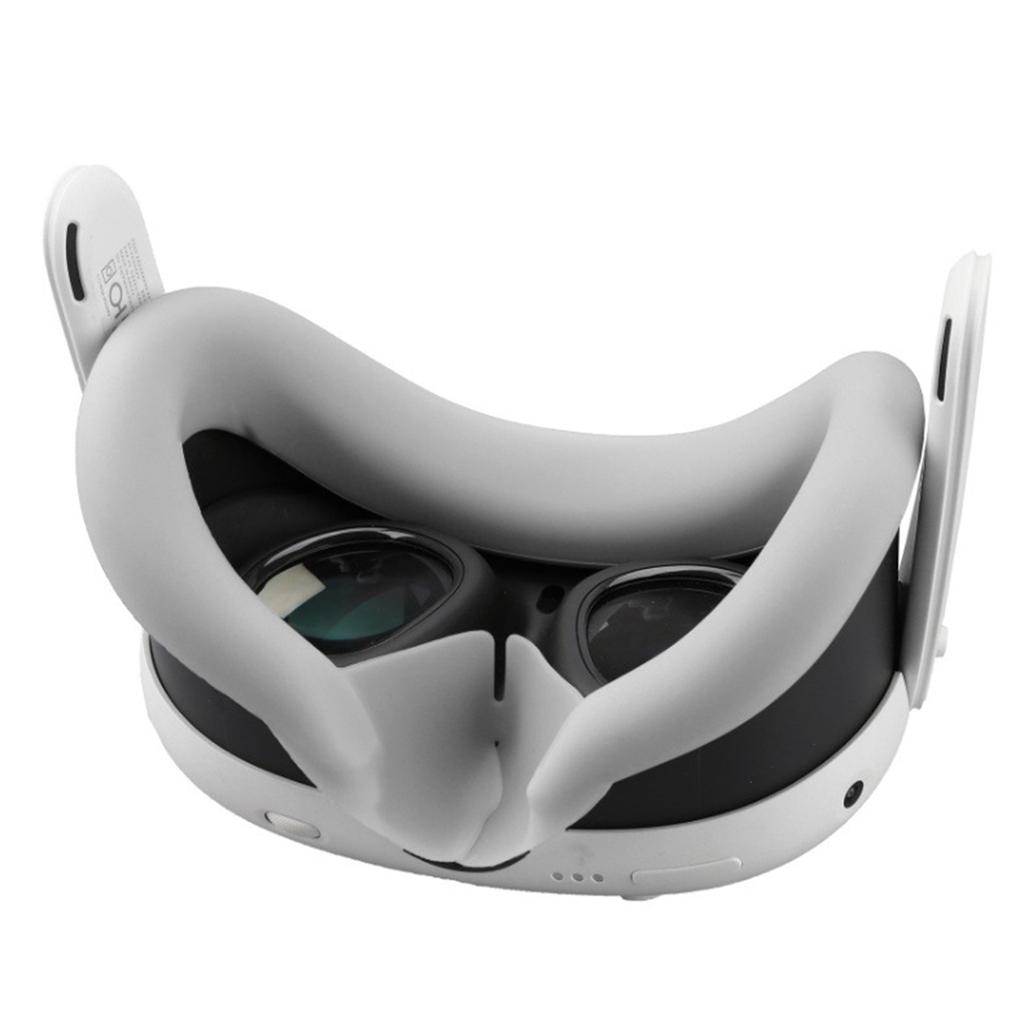 Face Cover Sweat-Proof Silicone Face Cover Pad for Meta Quest 3 VR Headset Washable & Anti-Leakage Lightproof Mask Case