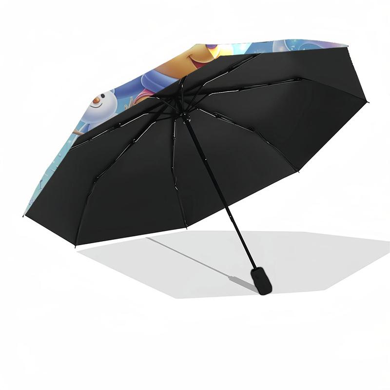 Winnie and Friends Themed Travel Umbrella-8 Ribs Automatic Opening and Closing, Portable Folding Design, Compact and Stylish Umbrella