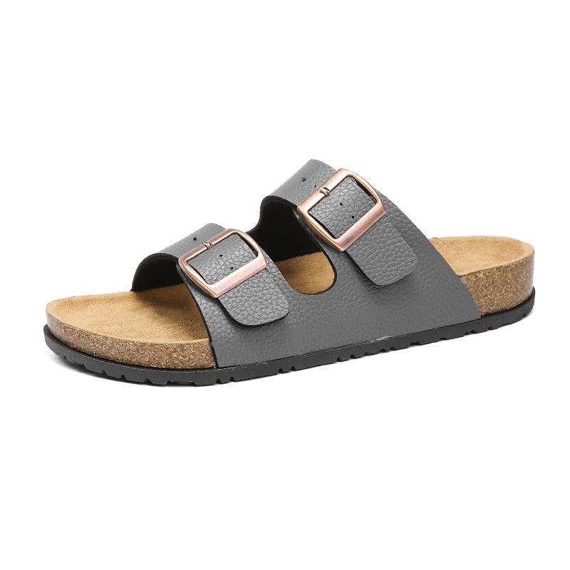 Fashion New Flat Slippers Men's Slippers Luxury Indoor Bottom Non Slip Cork Slippers Male Beach Outdoor Home Flip Flops Sandals
