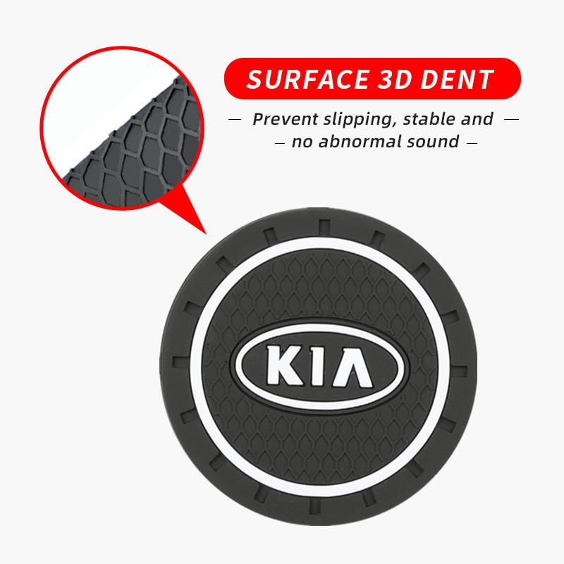 Car Water Cup Bottle Holder 2PCS for KIA Sportage Rio Ceed Picanto K5 K9 SorentoAnti-slip Pad Mat Silica Gel Auto Accessories