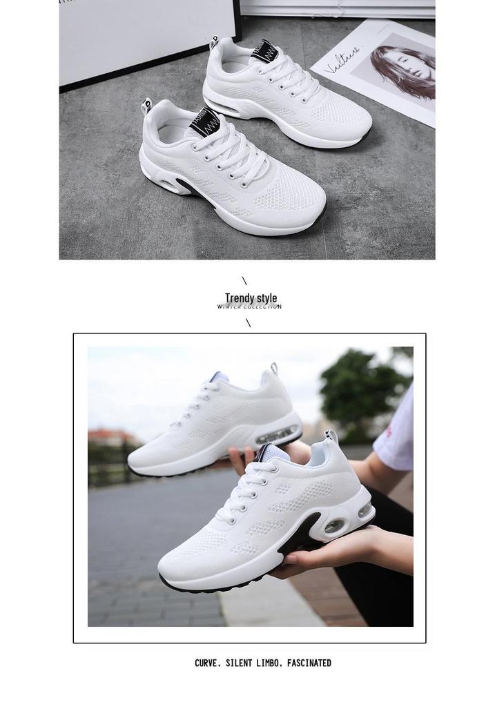 2026 Women's Korean Style Air Cushion Fashion Sneakers - Soft Sole, Breathable Athletic Shoes