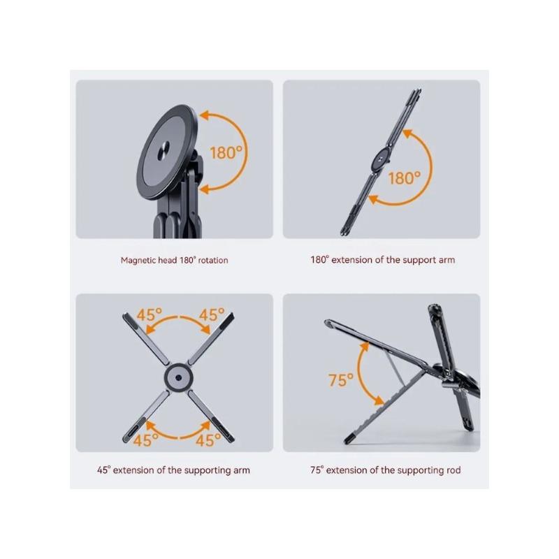 Magnetic Folding Bracket, Suitable for Laptops, Mobile Phones and Tablets