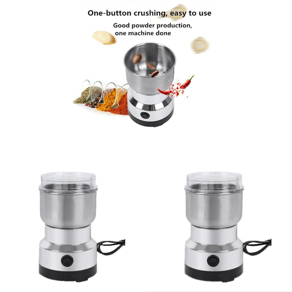 Coffee Grinder Food Processor With Stainless Steel Blades For Home Use And Dry Grinding