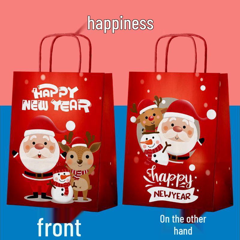 Holiday Gift Bags - Christmas, New Year, Spring Festival, Cartoon Party Favor Handled Paper Packaging