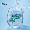 Personalized Daily Use Glassware Stemless Wine Glasses with Marine Animal Pattern, 420ml Capacity, High Borosilicate Halloween Themed Drinking