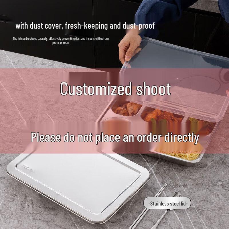 Jingqingfu 304 Stainless Steel Divided Meal Tray