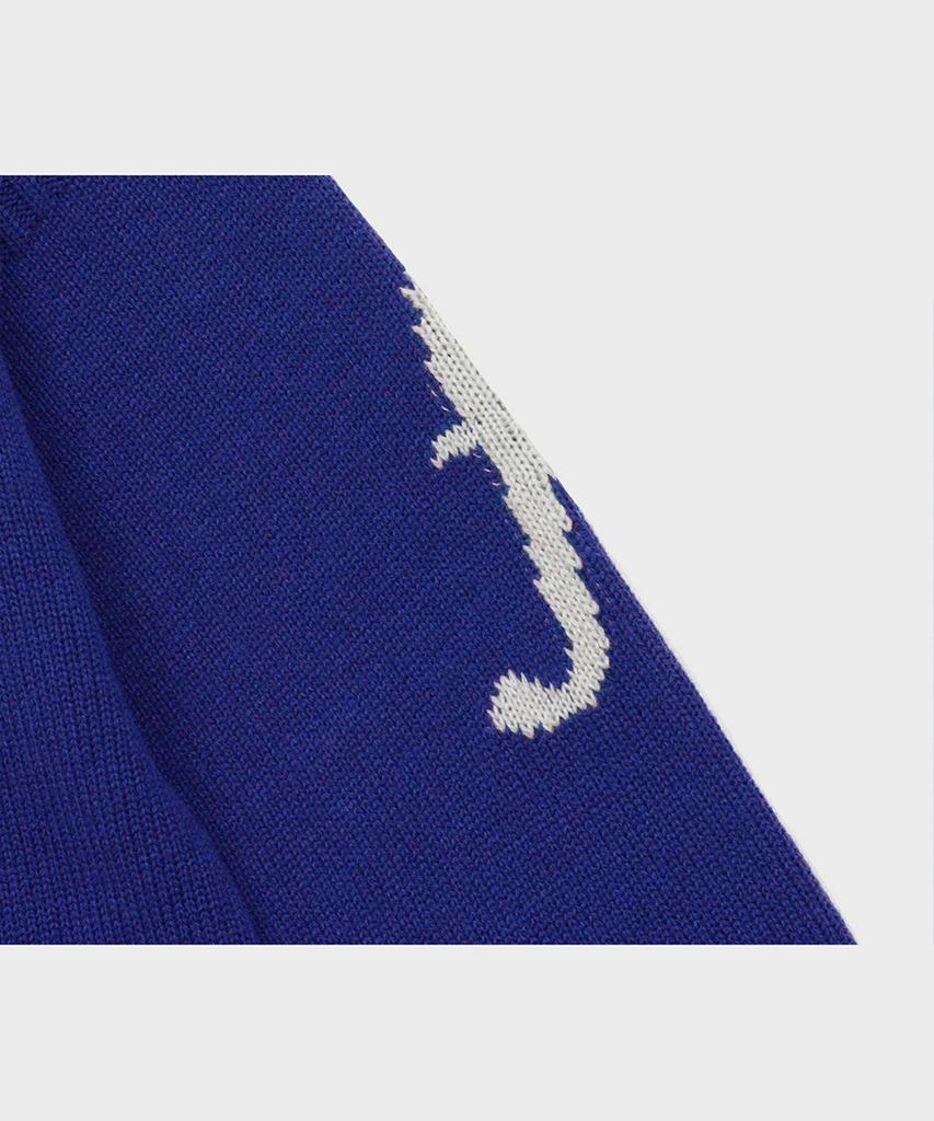 FFEFF STUDIO F Logo Round Wool Pullover (Cobalt Blue)