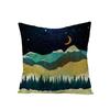 Home Decoration Supplies Landscape Painting Polyester Pillow Cover Home Geometric Abstract Sofa Cushion Cover