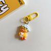 Lovely Yellow Annoying Duck Keychain Pendant Cartoon Resin Car Keyring For Girls Women Bag Backpack Decoration Accessories