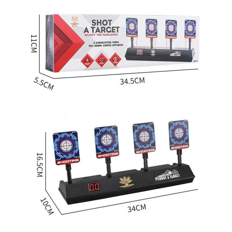 Electronic Auto-Reset Scoring Target for Battle and Practice with Soft Bullets