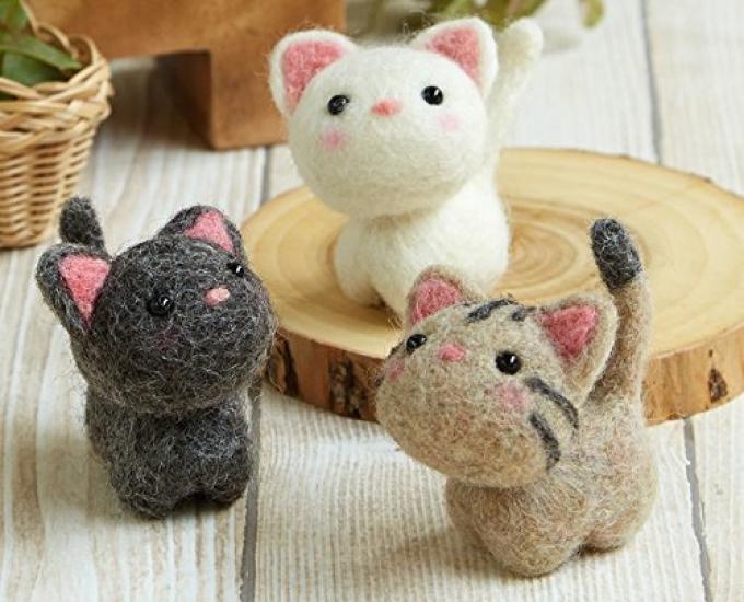 Hamanaka Wool Felt Kit Little Friends Cats H441-483
