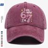 Pc Pink Color Painted Number Cm Baseball Cap I Was  Now IM Cm Text Stars Hearts Rainbow Decoration Graduati