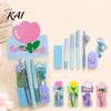 Macaron Color Stationery Flower Set, Correction Tape And Smooth Gel Pens Writing Pens, Portable Homework Essentials for Students Lightweight