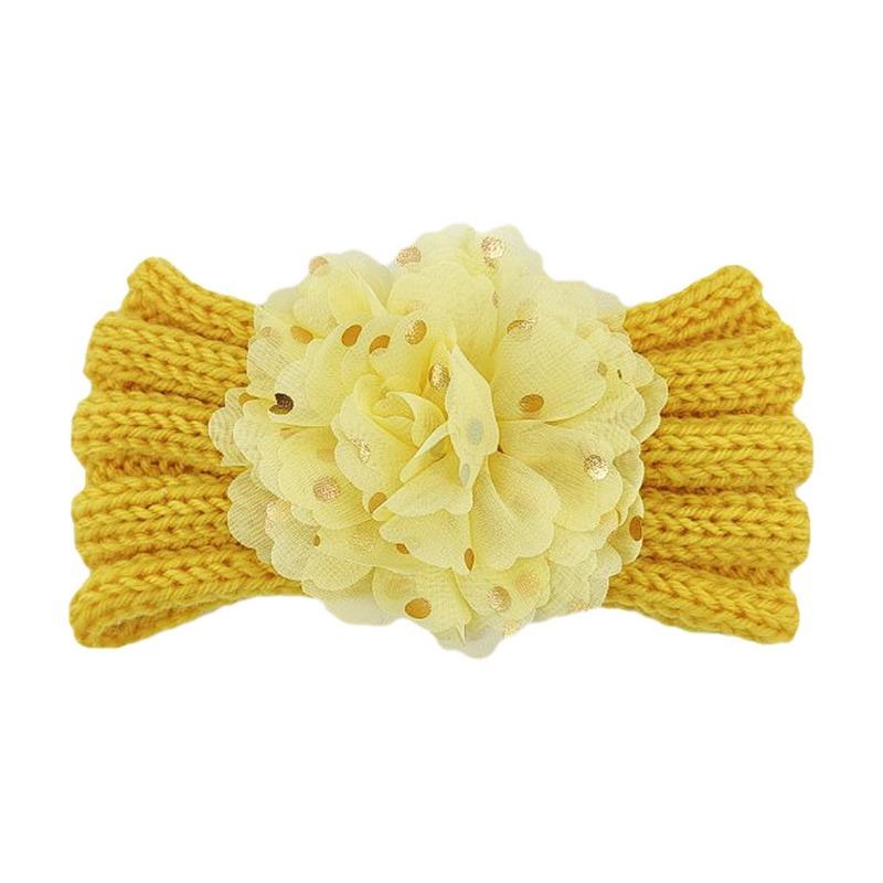 New children's, wool headband, headband, hot gold flower wool headband, baby headband hair accessories.