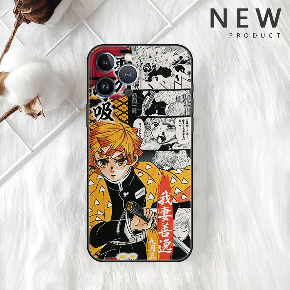 Anime Demon Slayer Kimetsu Pouzdro Pro Apple iPhone 14 Pro Max 13 11 12 Mini SE 7 8 Plus X XS 6 6S Silikonový Kryt na Telefon Měkká Funda