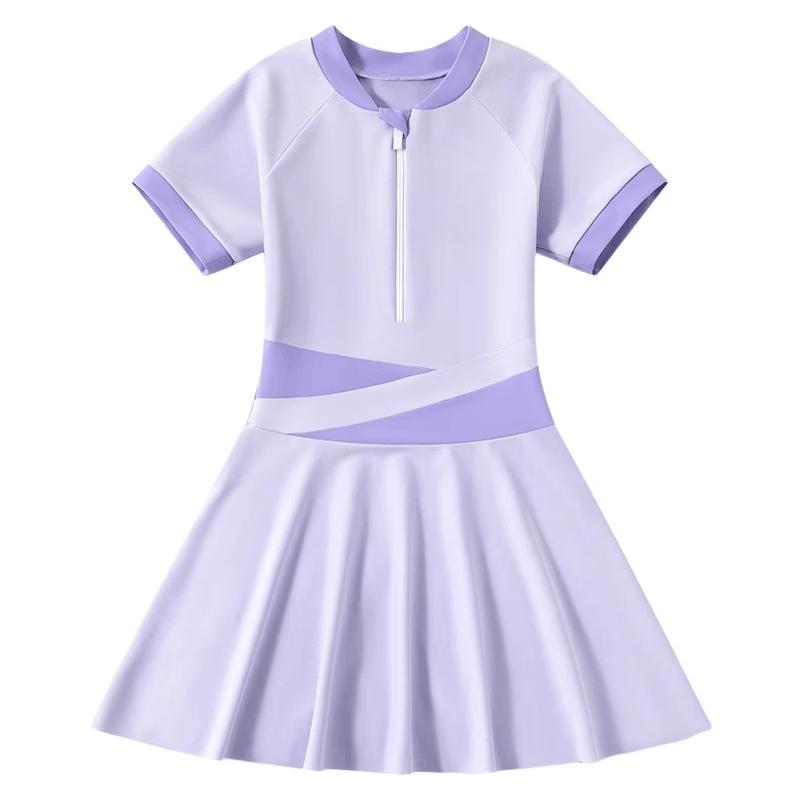 Girls' Sun-Protective Quick-Dry Split Swimsuit
