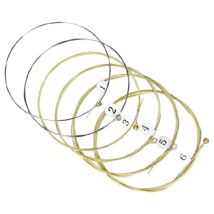 6Pcs Alloy Steel Core Guitar Strings Folk Guitar String Replacement Acoustic Guitar String Accessories Easy To Use