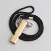 Flat Aluminum Alloy Double Tube Whistle Professional With Rope Portable Outdoor Survival Whistle Tool