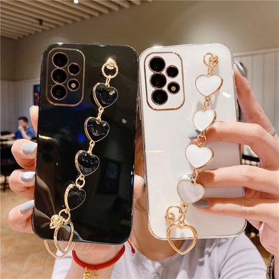 Mode Überzug Liebe Herz Armband Kette Fall Für Samsung Galaxy A13 A32 A52 A72 A23 A33 A31 A11 A51 A21S stoßfest Fall Abdeckung