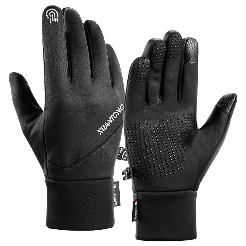 New outdoor sports thermal gloves autumn and winter elastic touch screen gloves