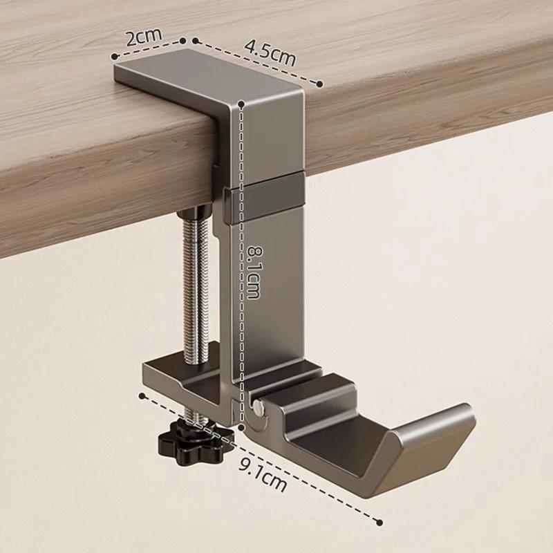 Adjustable Desk Edge Hook Punch-free Hanging Bag Hanger Removable Handbag Holders Magnetic Foldable Multi-functional Table Hook