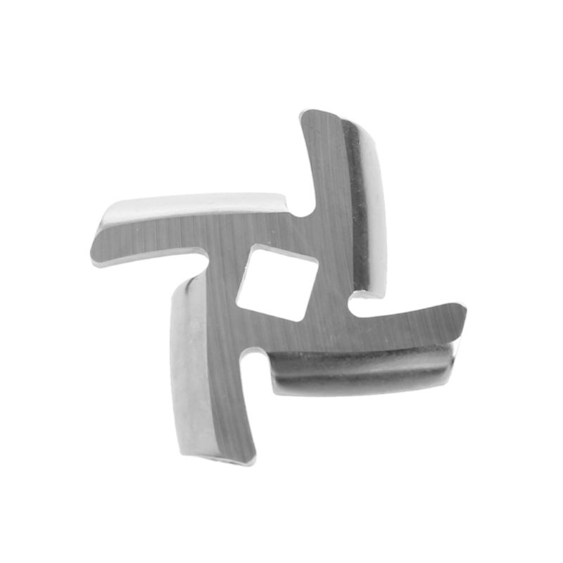 Set da 3 pezzi Coltello Tritacarne Lama a Croce Acciaio Inossidabile Antiruggine 4 Lame Foro Quadrato Parti Accessori Tritacarne