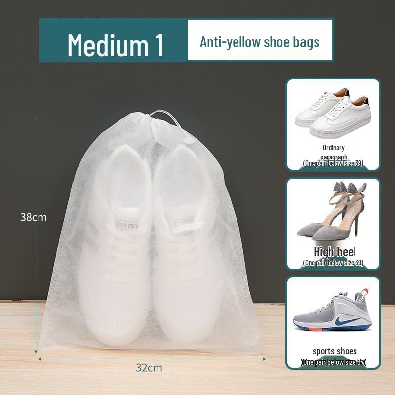 Shoe Drying & Anti-Yellowing Dustproof Canvas Storage Bags - Disposable, Non-Woven Fabric for White Shoes