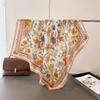 Women Square Scarf Silk Imitation Floral Print  Neckerchief Bandana Lady Shawl Scarves Wrap Head Hair Band Ties