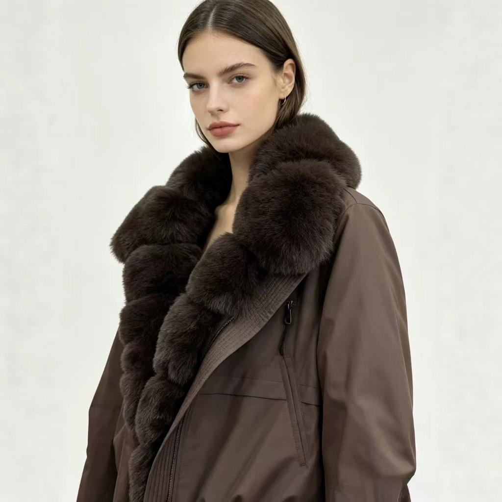 European and American winter new cotton clothes women's big fur collar short pie overcome short fashion age-reducing and thin coat