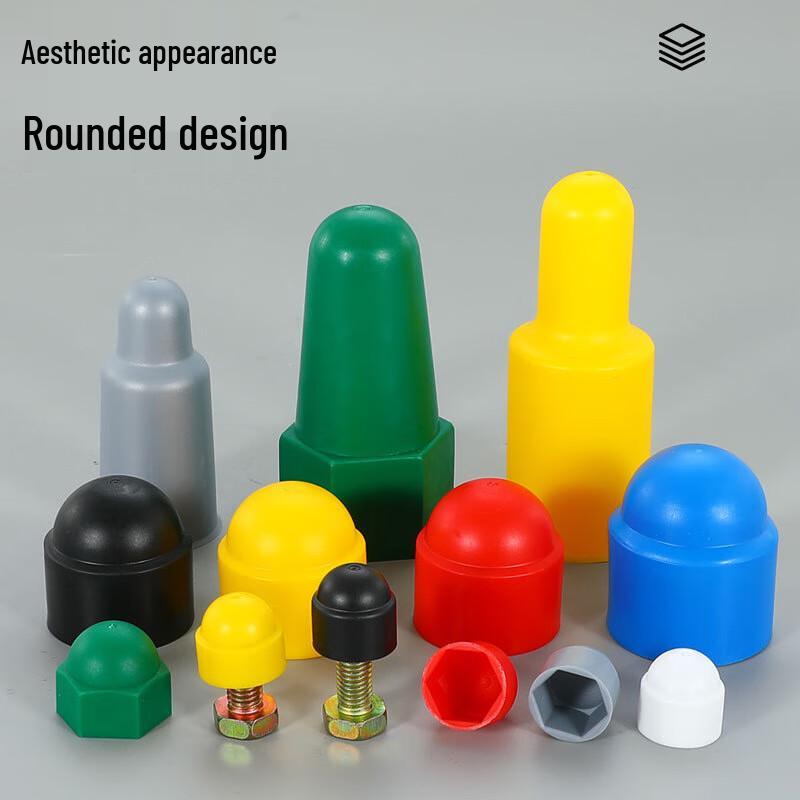 Plastic Hex Head Nut Protective Caps (200 Pcs)
