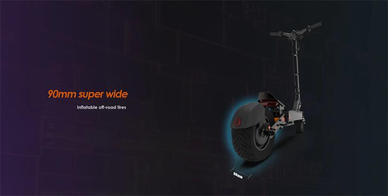 EU Sklad KuKirin G4 Elektrická Koloběžka 2000W Motor 60V 20Ah Baterie 75km Maximální Dojezd 70km/h Maximální Rychlost 11" Terénní Vakuové Pneumatiky