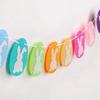 Cartoon Easter Banners Cute Non-woven Fabric Easter Felt Egg Banners Wall-mounted Bunny Garland Easter Party Bunny Decorations