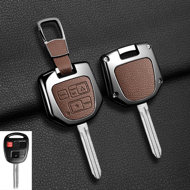 Zinc Alloy Key Case Cover Shell Fob Holder For Toyota FJ Cruiser Land 2008-2014 Yaris Echo For Lexus ES GS LS IS RX SC LX RX400h