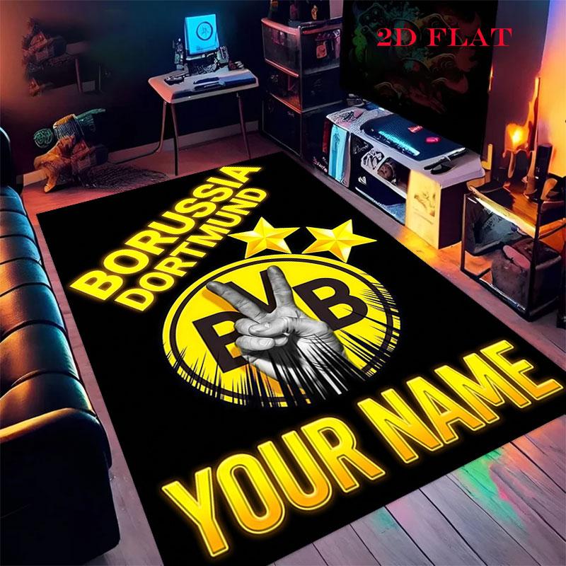 Custom Bvb Carpet Rug for Living Room Bedroom Home Sofa Decoration,Kids play Nonslip Floor Mat