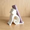 3D Printed Cute Kitten Phone Stand Lovely Desktop Tablet Holder Card Stand Organizer  Small Gifts