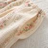 Japanese pastoral floral pajamas women's spring and summer cotton crepe short-sleeved shorts thin lace loungewear pajamas