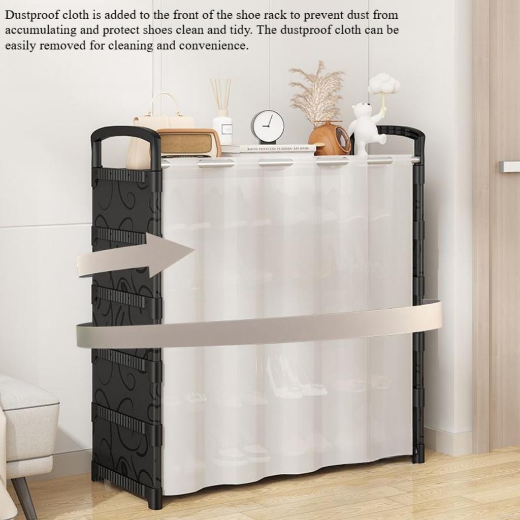 2025 Metal Shoe Rack Shelf, Shoemaker Organizer,Multi-Layer Entryway Shoe Organizer with Top Storage Shelf – Space-Saving