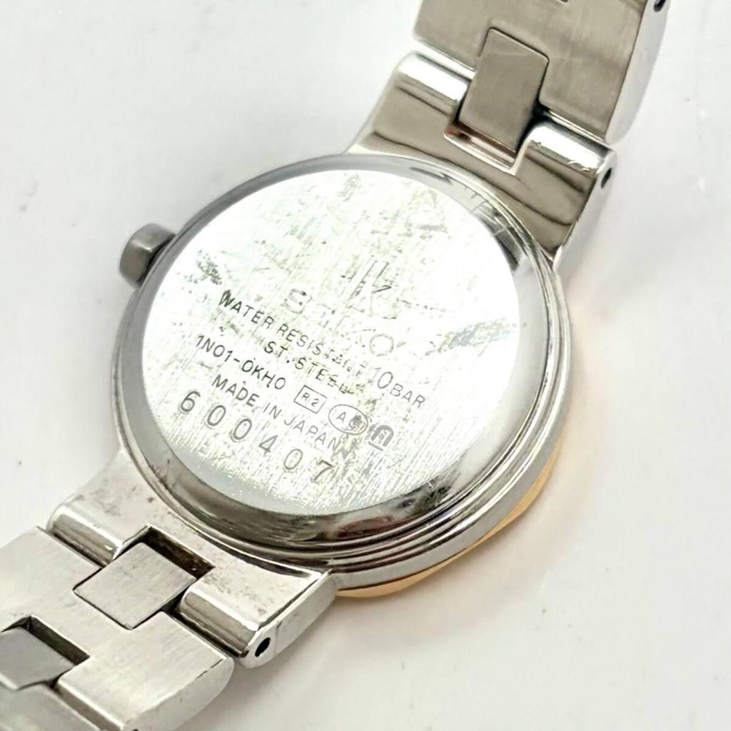 Used [New battery] SEIKO lk Rukia 10P diamond ladies watch 1N01-0KH0 600407