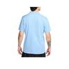 Nike Men's Blue Quick-Dry Polo T-Shirt with Logo Letters
