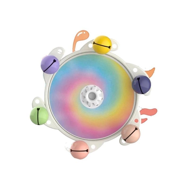 Langlebigkeit Papageien Kauspielzeug Fliegende Untertassen Spinner mit Glöckchen Geräusch für Interaktives Vogel Training und Mentale Stimulation