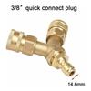 3/8 Fitting Pressure Washer Tee, Splitter Coupler, Quick Connect Two to