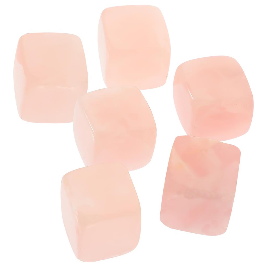 6 Pcs Whiskey Stone Ice Cube Gift Set for Women Drinks Reusable Stones Accessories Geometry Miss