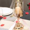 Detachable Candlestick Golden Pillar Candle Holder Candle Holders  For Dining Coffee Table Wedding