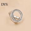 Smooth Sliding Scarf Ring Rhinestone Round Ring, Sparkling Slide Decorative Fashion Holder for Women Neckerchiefs Shirts Shawls