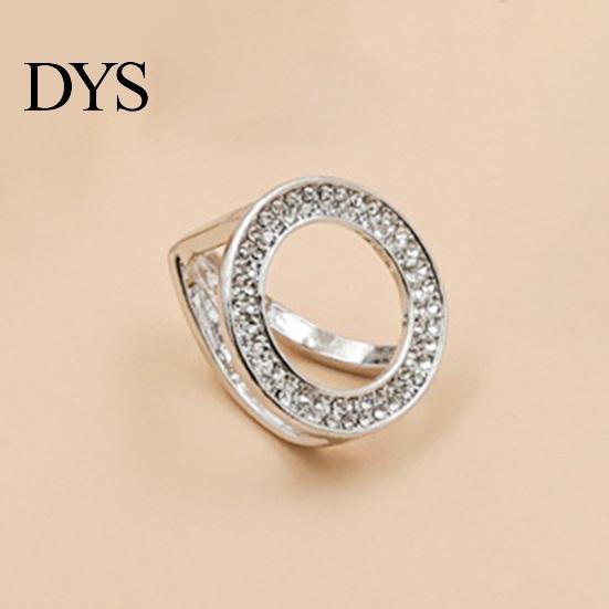 Smooth Sliding Scarf Ring Rhinestone Round Ring, Sparkling Slide Decorative Fashion Holder for Women Neckerchiefs Shirts Shawls